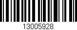 Código de barras (EAN, GTIN, SKU, ISBN): '13005928'