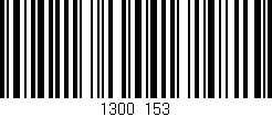 Código de barras (EAN, GTIN, SKU, ISBN): '1300/153'