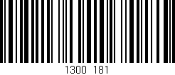 Código de barras (EAN, GTIN, SKU, ISBN): '1300/181'