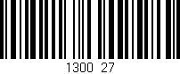 Código de barras (EAN, GTIN, SKU, ISBN): '1300/27'