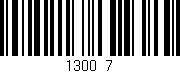 Código de barras (EAN, GTIN, SKU, ISBN): '1300/7'