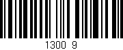 Código de barras (EAN, GTIN, SKU, ISBN): '1300/9'