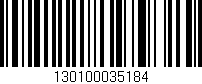 Código de barras (EAN, GTIN, SKU, ISBN): '130100035184'