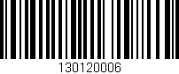 Código de barras (EAN, GTIN, SKU, ISBN): '130120006'