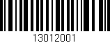 Código de barras (EAN, GTIN, SKU, ISBN): '13012001'