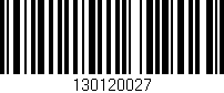 Código de barras (EAN, GTIN, SKU, ISBN): '130120027'