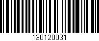 Código de barras (EAN, GTIN, SKU, ISBN): '130120031'