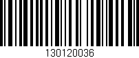 Código de barras (EAN, GTIN, SKU, ISBN): '130120036'