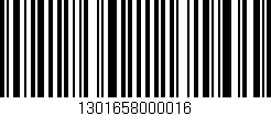 Código de barras (EAN, GTIN, SKU, ISBN): '1301658000016'