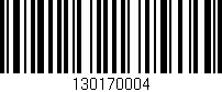 Código de barras (EAN, GTIN, SKU, ISBN): '130170004'