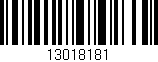 Código de barras (EAN, GTIN, SKU, ISBN): '13018181'
