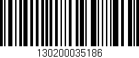 Código de barras (EAN, GTIN, SKU, ISBN): '130200035186'
