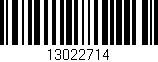 Código de barras (EAN, GTIN, SKU, ISBN): '13022714'