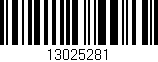 Código de barras (EAN, GTIN, SKU, ISBN): '13025281'