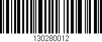 Código de barras (EAN, GTIN, SKU, ISBN): '130280012'