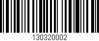 Código de barras (EAN, GTIN, SKU, ISBN): '130320002'