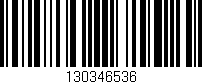 Código de barras (EAN, GTIN, SKU, ISBN): '130346536'