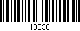 Código de barras (EAN, GTIN, SKU, ISBN): '13038'