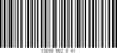 Código de barras (EAN, GTIN, SKU, ISBN): '13039_662_0_41'