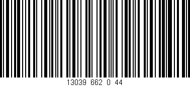 Código de barras (EAN, GTIN, SKU, ISBN): '13039_662_0_44'