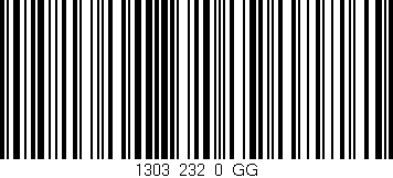 Código de barras (EAN, GTIN, SKU, ISBN): '1303_232_0_GG'