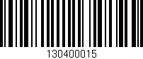 Código de barras (EAN, GTIN, SKU, ISBN): '130400015'