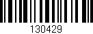 Código de barras (EAN, GTIN, SKU, ISBN): '130429'