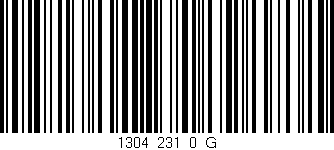 Código de barras (EAN, GTIN, SKU, ISBN): '1304_231_0_G'