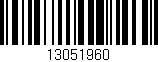 Código de barras (EAN, GTIN, SKU, ISBN): '13051960'