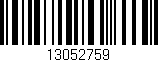 Código de barras (EAN, GTIN, SKU, ISBN): '13052759'
