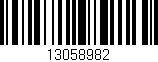 Código de barras (EAN, GTIN, SKU, ISBN): '13058982'