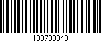 Código de barras (EAN, GTIN, SKU, ISBN): '130700040'