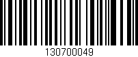 Código de barras (EAN, GTIN, SKU, ISBN): '130700049'