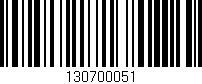 Código de barras (EAN, GTIN, SKU, ISBN): '130700051'