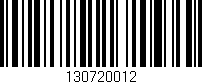 Código de barras (EAN, GTIN, SKU, ISBN): '130720012'