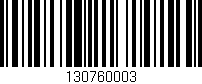 Código de barras (EAN, GTIN, SKU, ISBN): '130760003'