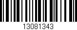 Código de barras (EAN, GTIN, SKU, ISBN): '13081343'