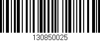 Código de barras (EAN, GTIN, SKU, ISBN): '130850025'