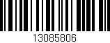 Código de barras (EAN, GTIN, SKU, ISBN): '13085806'