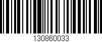 Código de barras (EAN, GTIN, SKU, ISBN): '130860033'