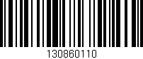 Código de barras (EAN, GTIN, SKU, ISBN): '130860110'