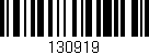 Código de barras (EAN, GTIN, SKU, ISBN): '130919'
