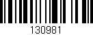 Código de barras (EAN, GTIN, SKU, ISBN): '130981'