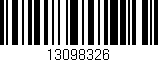 Código de barras (EAN, GTIN, SKU, ISBN): '13098326'