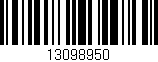 Código de barras (EAN, GTIN, SKU, ISBN): '13098950'