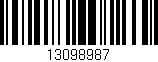 Código de barras (EAN, GTIN, SKU, ISBN): '13098987'