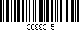 Código de barras (EAN, GTIN, SKU, ISBN): '13099315'