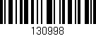Código de barras (EAN, GTIN, SKU, ISBN): '130998'