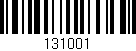 Código de barras (EAN, GTIN, SKU, ISBN): '131001'