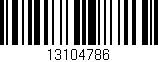 Código de barras (EAN, GTIN, SKU, ISBN): '13104786'
